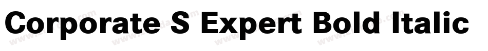 Corporate S Expert Bold Italic OsF字体转换